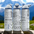 Christian Engraved Owala Tumbler – 16oz 24oz 32oz 40oz Bible Verse FreeSip Cup – Faith Gift for Her or Him