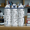 Science Biology Engraved Owala Bottle – Microscope, DNA & Lab Tools Pattern – STEM Gift Stainless Cup 16oz 24oz 32oz 40oz  ⸻