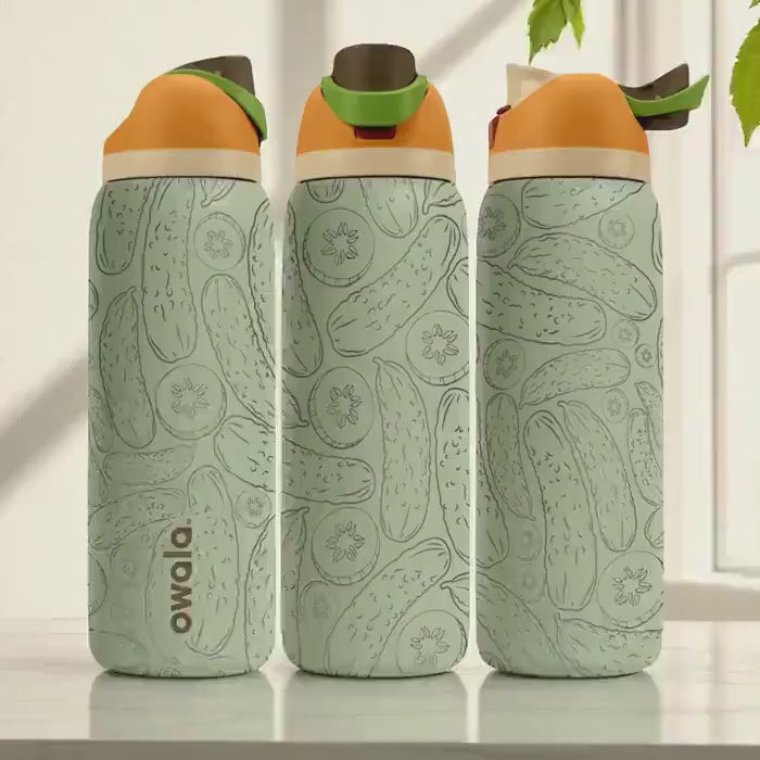 Pickle Lover Engraved Owala Tumbler – 16oz 24oz 32oz 40oz Funny Cucumber FreeSip Cup – Foodie Gift Idea