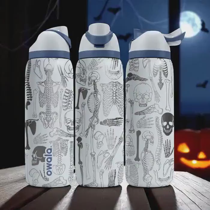 Skeleton Anatomy Owala Bottle – Engraved Medical Bones Wrap – Stainless Steel Cup 16oz 24oz 32oz 40oz